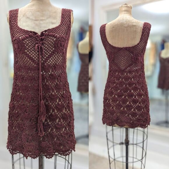 Crochet Mini Dress|Tunic - Picture 2 of 5